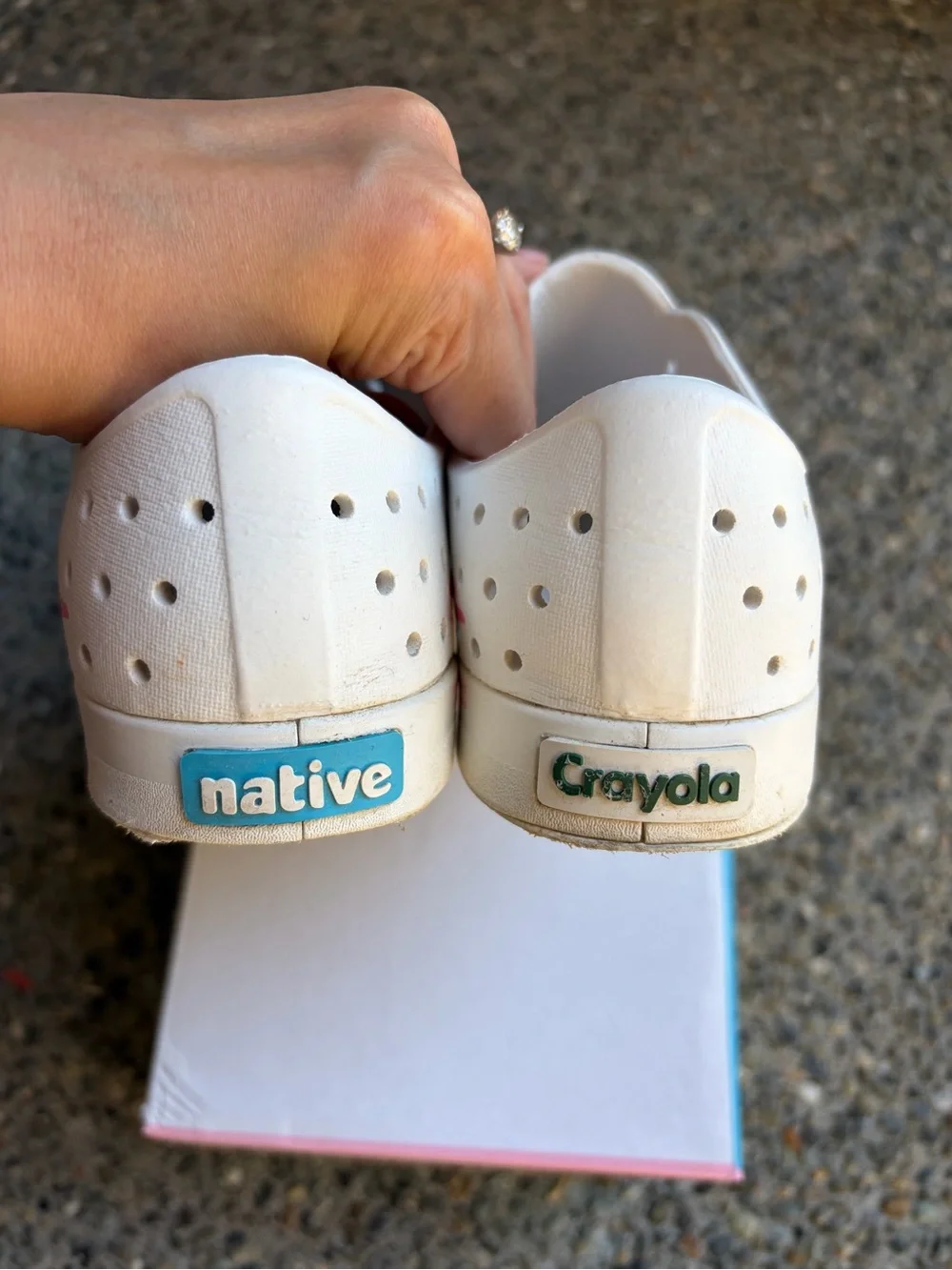 Native Kids White Slip-On Sandals J3